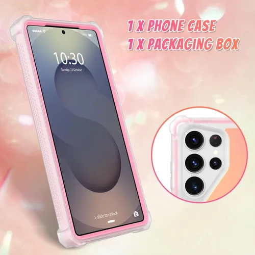 Vista 383 de Bonoma - Funda compatible con Samsung Galaxy S21 Plus, diseño de corazón con purpurina, color rosa Support for MagSafe, Plating Magnetic Case TPU