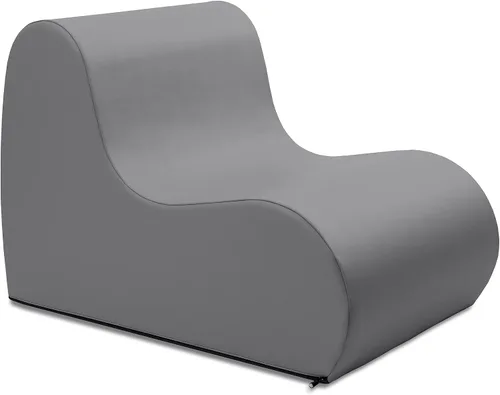 Vista 42 de Jaxx Midtown Silla pequeña de espuma suave para aula, funda de vinilo premium, color negro