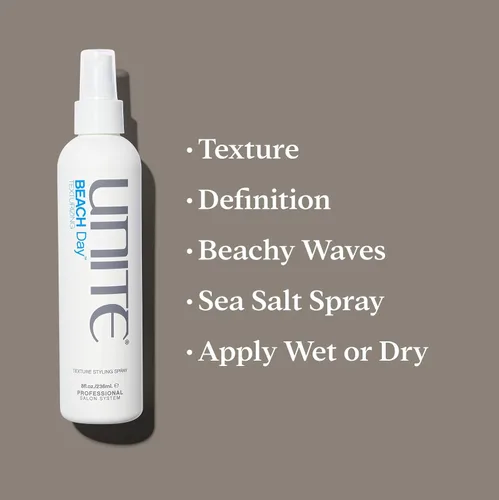 Vista 2 de UNITE Hair BEACH Day - Spray de sal marina texturizante, 8 onzas líquidas (paquete de 1)