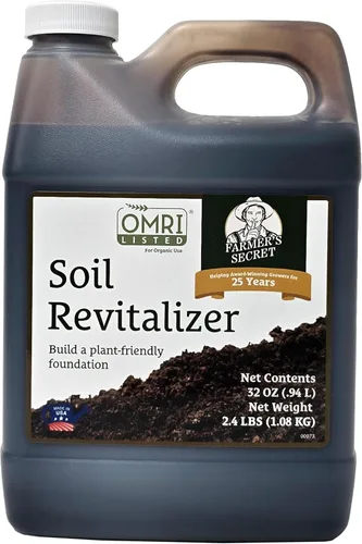 Vista 8 de Farmer's Secret Soil Revitalizer (8 onzas) - Refuerzo de suciedad beneficioso orgánico (listado OMRI) - Ácido húmico activado - Enmienda de suelo