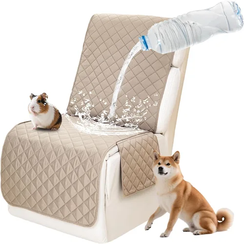 Vista 75 de Fundas impermeables para sofá reclinable seccional en forma de L, 7 piezas, antideslizantes, lavables, juego de fundas reclinables para mascotas