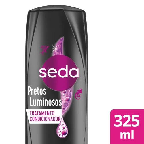 Vista 2 de Seda Linha Pretos Luminosos Condicionador 325 Ml Black Shine Collection - Acondicionador 11 Fl Oz