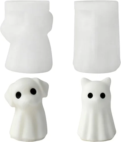 Vista 8 de Molde de vela de calabaza, molde de silicona de calabaza de terror 3D, molde de silicona reutilizable para velas de bricolaje, jabón hecho a mano