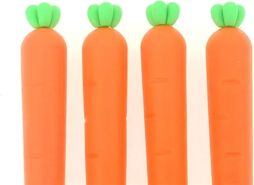 Vista 5 de ALIMITOPIA 12pcs Gel Pen Black Ink Zanahoria Roller Marker Pen (Carrot Styling)
