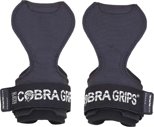 Vista 27 de Cobra Grips Weight Lifting Gloves with Adjustable Neoprene Padded Wrist Wraps - Heavy Duty Alternative to Power Lifting Hooks for Deadlifts Una goma