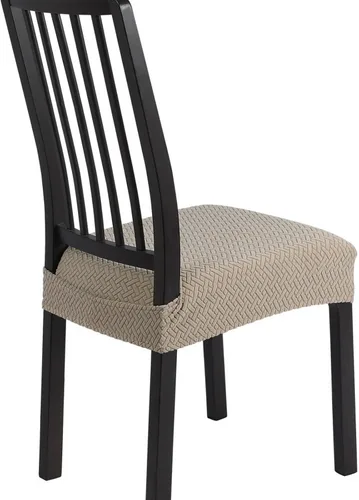 Vista 47 de SearchI Juego de 2 fundas de asiento elásticas para sillas de comedor, suaves, extraíbles y lavables, para sillas de comedor, protector de asiento