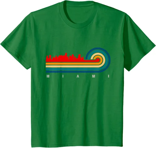 Vista 43 de Camiseta Retro City of Miami Florida, Negro