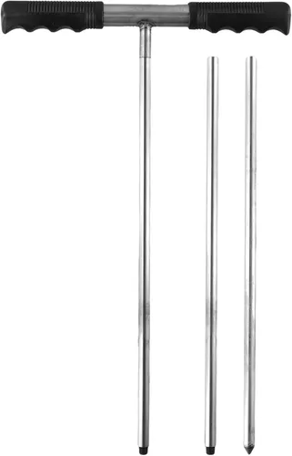 Vista 7 de Varilla de sonda de suelo de acero inoxidable de 32 a 48 pulgadas ajustable para localizar tuberías subterráneas de tanque séptico y herramienta