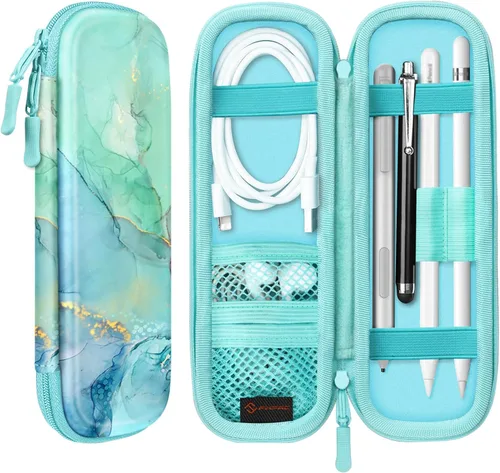 Vista 16 de Fintie - Funda de piel sintética para Apple Pencil Pro, USB-C/1ª/2ª generación Lightweight Protective Bag, Anti-Scratch, Fits Pen, USB Cable &