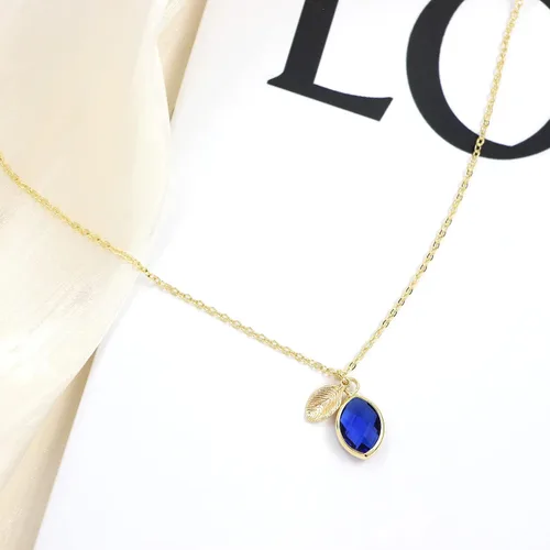 Vista 5 de Me&Hz Initial Birthstone Necklace for Women 14K Gold Filled Small Initial Necklace Crystal Birthstone Pendant Necklace for Girls Teens Mom Dainty
