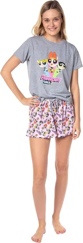 Vista 2 de INTIMO The Powerpuff - Conjunto de pijama para mujer, serie de televisión y personajes para dormir