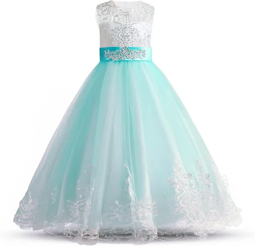 Vista 3 de NNJXD - Vestido largo de tul para niñas