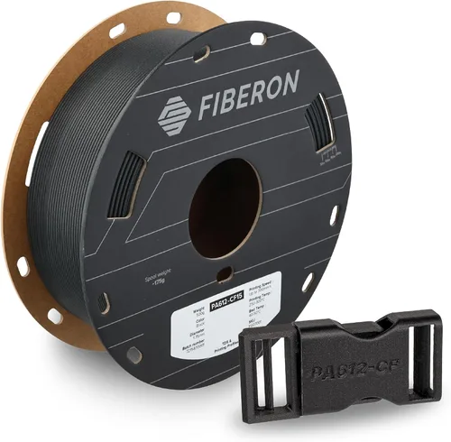 Vista 45 de Polymaker Fiberon ASA-CF08 Filamento ASA de fibra de carbono de 0.07 in 4.370 - 0.07 in Fiberon Asa-cf08 Negro 1.1 lbs (Código hexagonal: #000000)