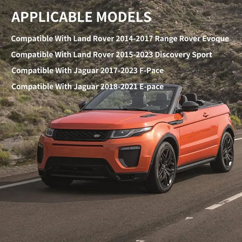 Vista 6 de Espejo lateral de repuesto para Land Rover Range Rover Evoque 2014-2017, Discovery Sport 2015-2023, para Jaguar F-Pace 2017-2023, E-pace 2018-2021