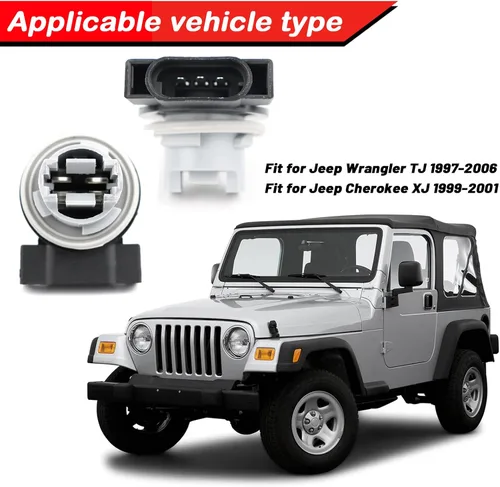Vista 2 de Juego de enchufes para señales de giro y luces de estacionamiento delanteras para Jeep Wrangler TJ y Unlimited 1997-2006, Cherokee XJ 1999-2001