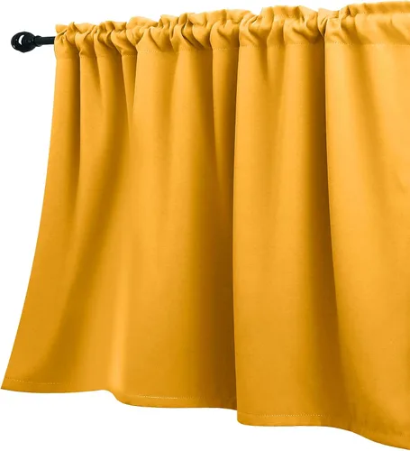 Vista 14 de KOUFALL Cenefa beige para ventanas de 16 pulgadas de largo, cortinas cortas para filtrar la luz sobre el fregadero