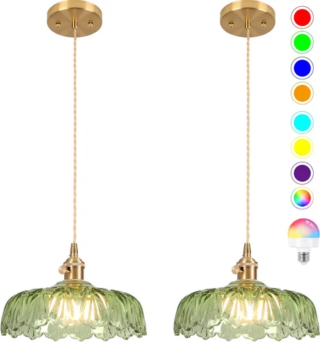 Vista 45 de Luminarias de Lámpara Colgante, Lámpara Colgante con Enchufe de Cristal de 6.6 Pulgadas, Lámpara Colgante de Cristal, Iluminación Colgante E26