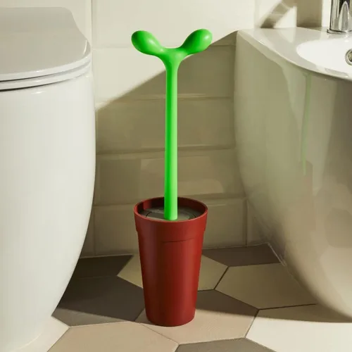 Vista 3 de Alessi Merdolino Aleesi ASG04 Merdolino - Escobilla de inodoro, color marrón