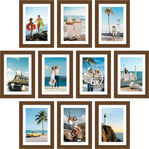 Vista 46 de decorUhome Paquete de 10 marcos de fotos de 4 x 6 pulgadas, decoración de Dorado