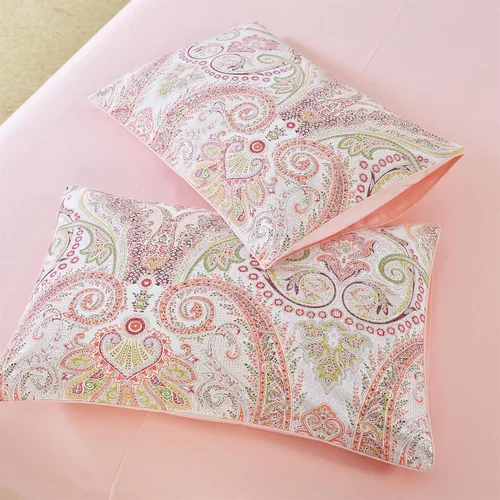Vista 117 de ABREEZE Juego de funda de edredón tamaño individual con cierre de botón, 100% algodón egipcio, juego de ropa de cama floral de granja, color rosa, 3