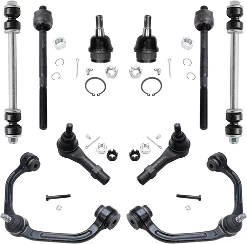Vista 63 de Detroit Axle - Kit de suspensión delantera de 10 piezas para Chevrolet Trailblazer GMC Envoy 2004-2007 2005 2006 Soportes de brazo de control