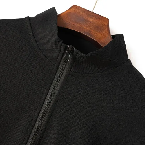 Vista 3 de Mens Henley Polo Sweatshirts Casual Long Sleeve Solid Color Workout Pullover 14 Zip Gym Essential Sports Shirts