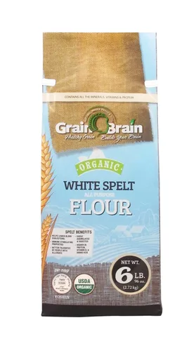 Vista 11 de Grain Brain Harina de espelta blanca orgánica (5 libras) Harina multiusos