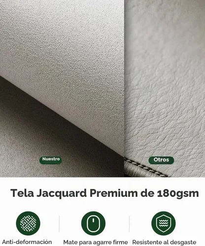 Vista 2 de ALOANES Alfombrilla de mouse extendida antideslizante para oficina y hogar Beige