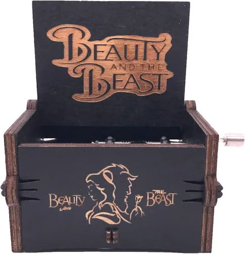 Vista 5 de Youtang Amelie Caja de Música de Manivela Caja Musical Tallada de Madera, Toca la Canción Temática de Amelie, Azul