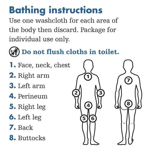 Vista 9 de Essential - Toallitas limpiadoras de baño, 1 paquete, 8 paños - Sin enjuague, sin fragancia, ultra suaves y gruesas
