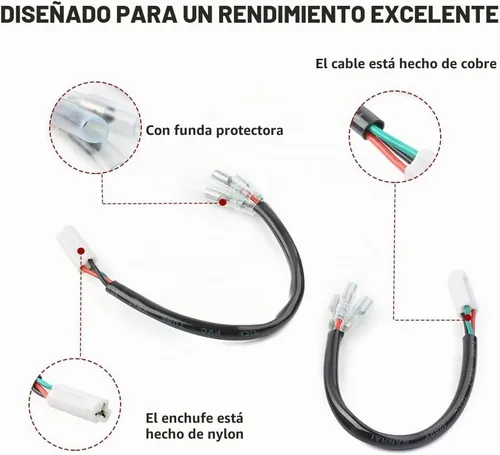 Vista 3 de FSFY 2 unids arnés de cableado de señal de giro para Yamaha R1 R3 R6 FZ1 FZ6 FZ07 FZ09