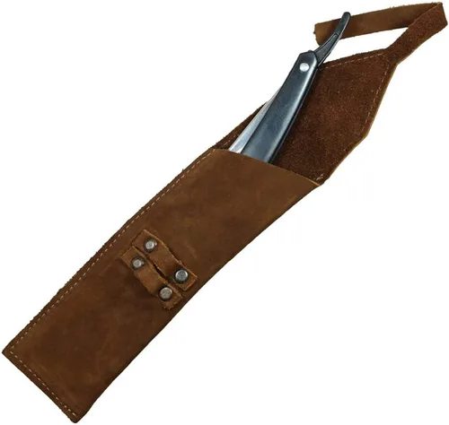 Vista 4 de Hide & Drink - Estuche recto de cuero rústico hecho a mano (marrón Bourbon)
