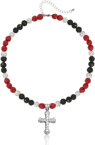 Vista 30 de Collar de béisbol – Collar de colección de hielo con cuentas de arcilla brillante con purpurina para hombres y niños, regalos geniales
