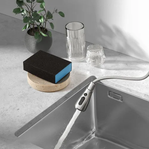 Vista 7 de Jaboneras de Mármol de Piedra Travertino Natural Soporte de Esponja para Baño, Bañera, Ducha, Fregadero de Cocina, Caja de Jabón Redonda Artesanal