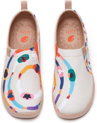 Vista 22 de UIN Mocasines casuales para mujer, de viaje, pintados, para caminar, ligeros, cómodos, de lona, tenis de moda