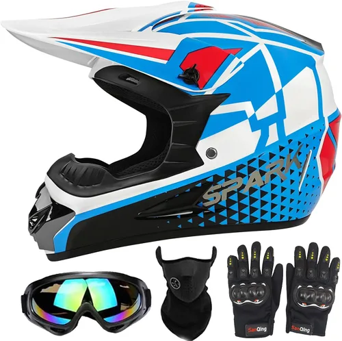 Vista 9 de Casco de motocross para jóvenes, cascos de bicicleta de tierra para niños, cascos de motocicleta todoterreno, bicicleta de montaña, BMX, MX