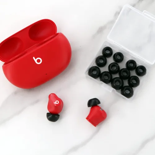 Vista 7 de Espuma viscoelástica de repuesto compatible con Beats Solo Buds/Fit Pro/Studio Buds + almohadillas para los oídos, 6 pares S/M/L Cancelar ruido