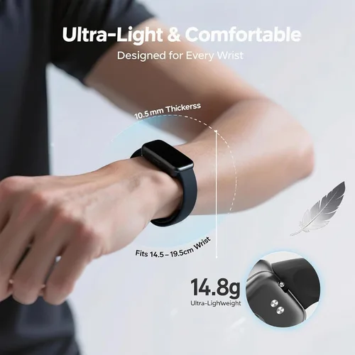 Vista 8 de Reloj inteligente de seguimiento de actividad física para hombres y mujeres, HD de 1.47 pulgadas con Bluetooth, monitor de frecuencia cardíaca 24/7