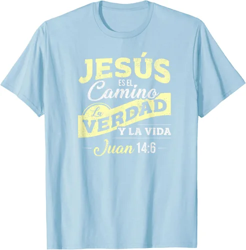 Vista 95 de Camisas de la Biblia de Jesus para los Cristianos Camiseta Española Negro