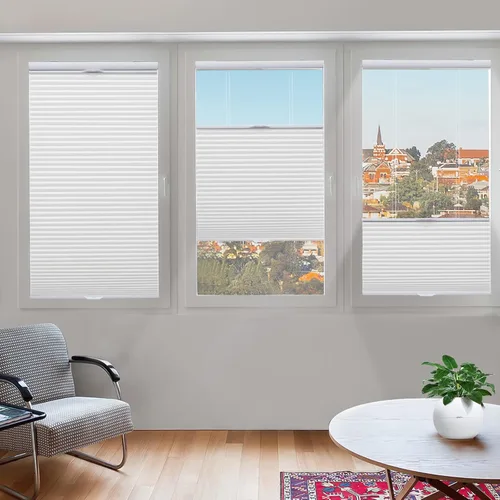 Vista 8 de Tonature Persianas Celulares de Tamaño Personalizado para Ventanas Cortinas Blackout sin Cordón Persianas Enrollables Protección UV Aislamiento