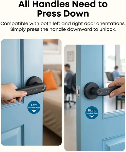 Vista 9 de eufy Security Smart Lock FamiLock C32, cerradura sin llave de huellas