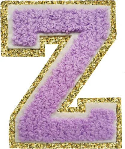 Vista 51 de 3Pcs Letter Patches Varsity Glitters Chenille,SPRT Iron on Blue Letter Patch,Alphabet Cloth Patch for Team Costume Decoration 3.1in Height S
