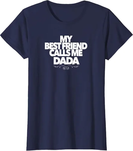 Vista 36 de My Best Friend Calls ME DADA Funny Baby Shower Present dad T-Shirt Asphalt Grey