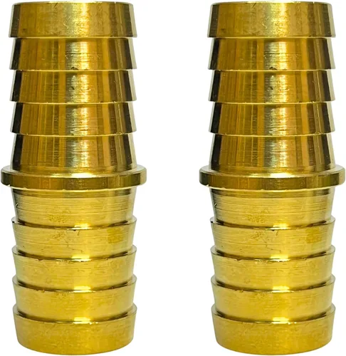 Vista 7 de 2 piezas de accesorios de manguera de latón de 1/2 pulg. con púas, accesorios de empalme de metales, reparador, acoplador de púas igual, adaptador