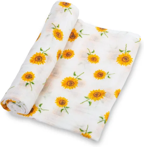 Vista 10 de LollyBanks Mantas para Bebé, Manta de Arrullo de Muselina de Algodón 100% para Niñas, Suave y Grande de 47 x 47 Pulgadas, Arrullo para Recién