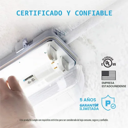 Vista 4 de Tubo de luz LED T8, 4 pies, 18 W, cubierta esmerilada, tipo A+B, Plug and Play