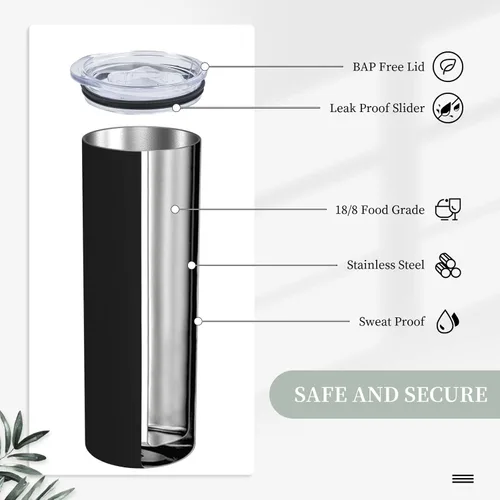 Vista 6 de Vasos personalizados con tapas y popotes, vaso personalizado grabado con láser con nombre para regalo de graduación, vaso delgado de acero Acero