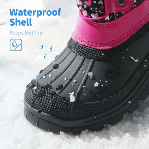 Vista 3 de DREAM PAIRS Boys Girls Insulated Waterproof Snow Boots