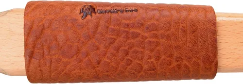 Vista 3 de Protector de cuello de hacha de cuero, cubiertas para mango de hacha para púas de jardinería o protector de hachas de campamento
