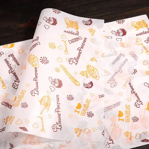 Vista 7 de 100 piezas de bolsas de papel para empaquetado de sándwiches - Hojas de papel encerado para alimentos, envoltorios para cestas, envoltorios